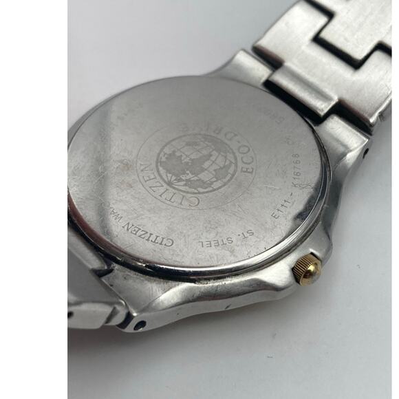 Citizen Echo Drive Mens Watch 36mm Water Resistant E111-K16768 Wrist 6.5 - Picture 7 of 9